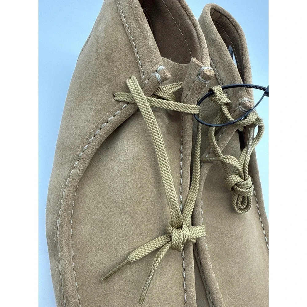 Clarks Collection Shacre Boot Men 12 Dark Sand Suede Chukka Wallabee leather EUC